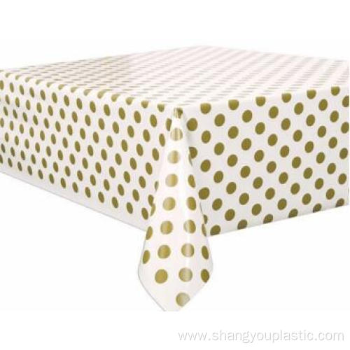 Wholesale printed party polka dot plastic table cover